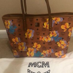 MCM floral Anya tote